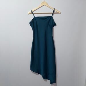 Forever 21 teal Asymmetrical Cocktail Dress women’s size medium